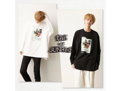 「JUNRed」が「act'm」ブランドディレクター“tai”と初コラボレーション！『ビッグシルエットスラッシュアップルロンT』2月23日（火・祝）より順次発売開始！