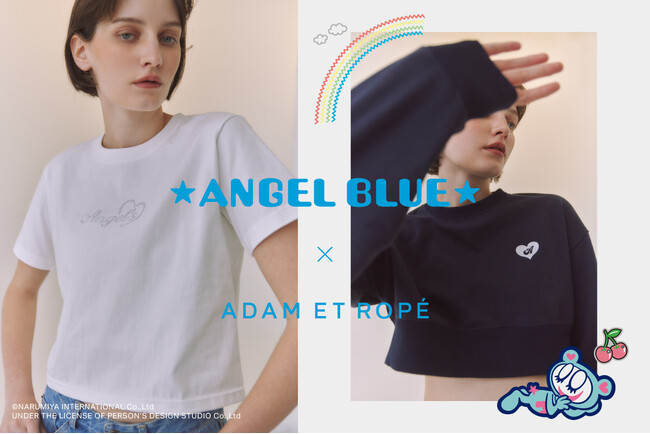 昨年話題を集めたANGEL BLUE とADAM ET ROPE’のコラボレーションが再び登場！Tシャツやスウェットなど全4型を制作。