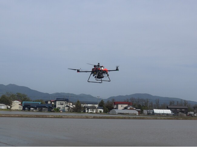 農業用ドローンによる「水稲湛水直播農法」実践マニュアルを公開