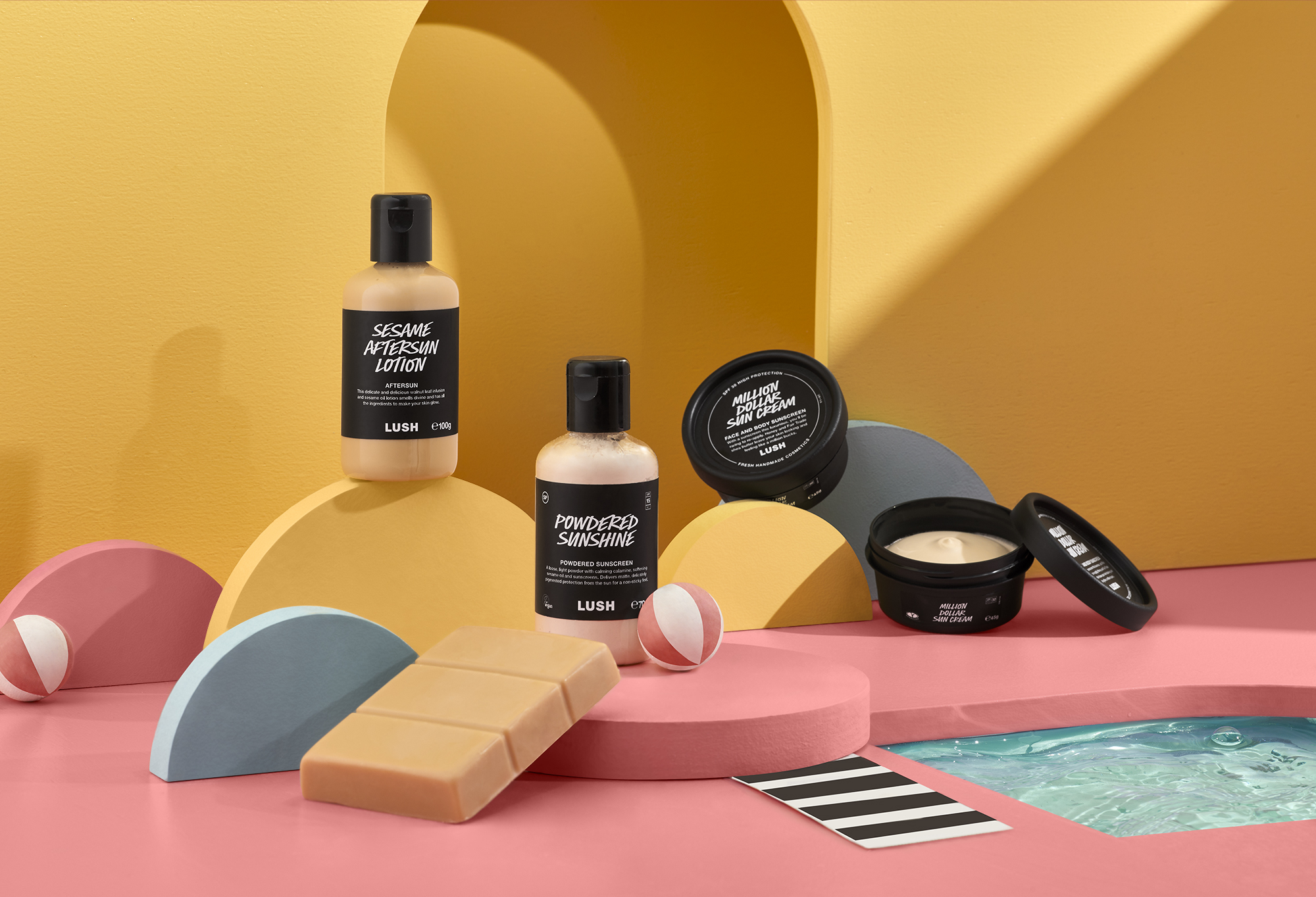 LUSHからクルエルティフリーで自然由来の原材料を主原料に使ったサンケア商品全4種を3月7日（木）より全国78店舗にて発売