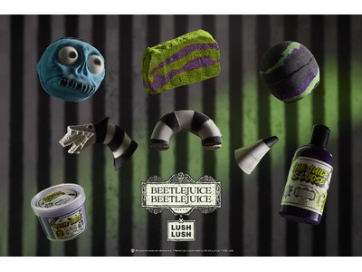 ＜ Beetlejuice Beetlejuice x Lush ＞　映画『ビートルジュース ビートルジュース』の公開を祝して、限定コラボレーション商品全6種を9月19日（木）より発売。