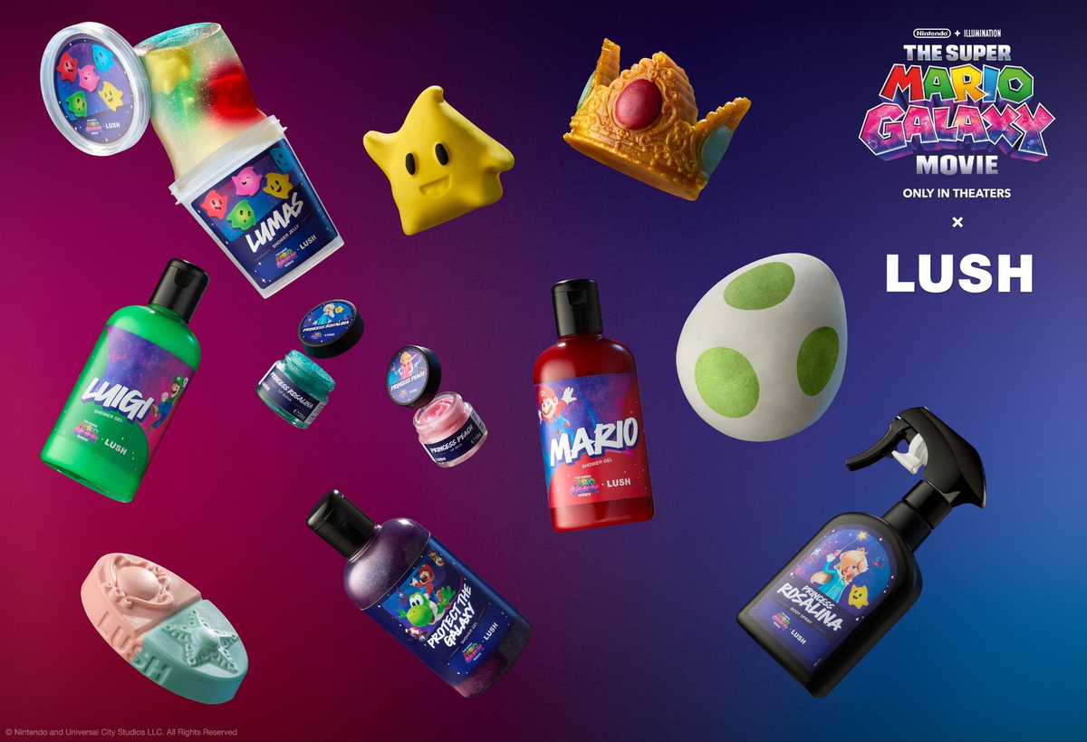 ＜映画『ザ・スーパーマリオギャラクシー・ムービー』 × LUSH＞3月10日発売！限定コラボ商品全12種と宇宙へ飛び出す冒険のようなバスタイムを！