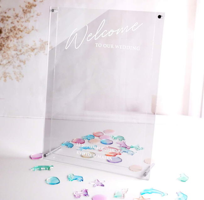 おしゃれ花嫁の新定番。思い出を“ピース”でつなぐ、ゲスト参加型結婚証明書