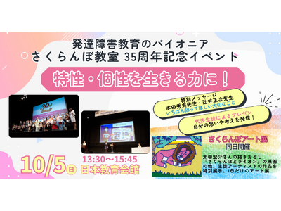 発達障害教育のパイオニア「さくらんぼ教室」が35周年イベントを開催　生徒や現場から新たな価値観「特性・個性は生きる力」を発信