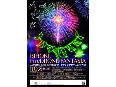 【日本初！！】花火とドローンが完全にシンクロする花火大会「BIHOKU FireDRONE FANTAS...