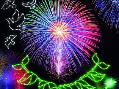 【花火×ドローン×音楽が完全シンクロする独創的な花火演出!】GW特別開催『東京ドイツ村 FIRE DRO...