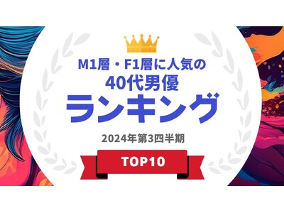 『タレントパワーランキング』がM1層とF1層に人気の40代男優ランキングを発表！WEBサイト『タレントパワーランキング』ランキング企画第373弾！