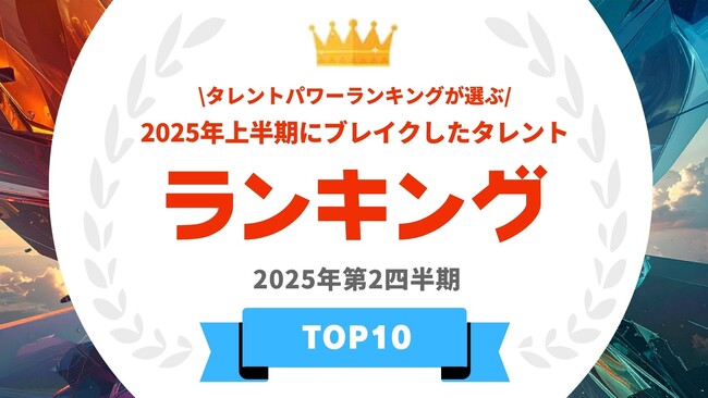『タレントパワーランキング』が選ぶ2025年上半期にブレイクした男性・女性タレントを発表！！WEBサイト『タレントパワーランキング』ランキング企画第396弾！！