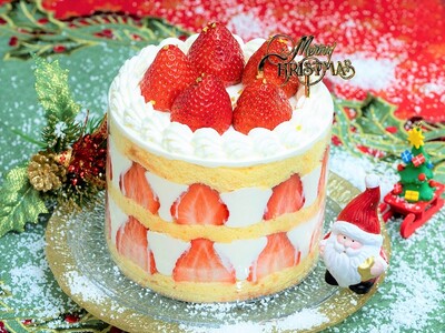 豊洲パーラーの新作！「古都華のクリスマスケーキ」は、香り高い奈良イチゴをたっぷり使ったショートケーキです