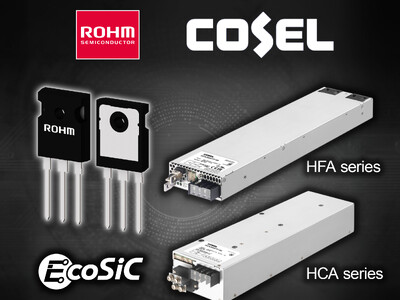 ロームのEcoSiC(TM)がコーセル株式会社の3.5kW出力AC-DC電源ユニット「HFA／HCAシリーズ」に採用