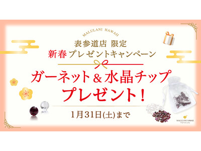 【2026年頑張るあなたへ】勝利の石「ガーネット＆水晶」天然石お守りセットを表参道店でプレゼント！｜ハワ...