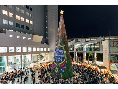 夜空にきらめくショータイムの開幕。高さ25mのLEDマッピングツリーが贈る、音楽と光の特別プログラムに注目！