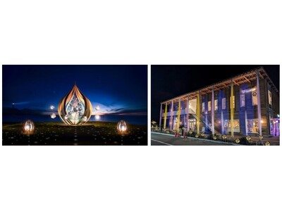 日本三大イルミネーション「湘南の宝石」に新スポット。鵠沼海浜公園 HUG-RIDE PARKに海辺の夕景に輝く高さ3.5mの木製オブジェが初登場！12月20日(土)～1月12日(月・祝)まで限定開催