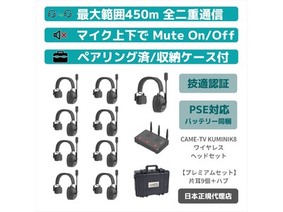 【日本初】CAME-TV 「KUMINIK8」ワイヤレスヘッドセットが新発売！2022年4月22日10:00よりTohasen Storeで先行予約受付開始！