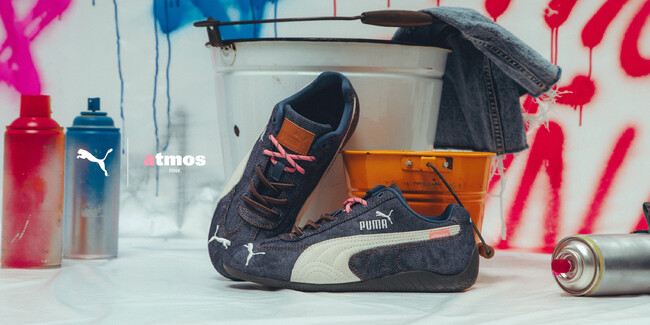 「atmos pink」が「PUMA」との最新別注モデル 『SPEEDCAT ATMOS PINK DENIM』を発売