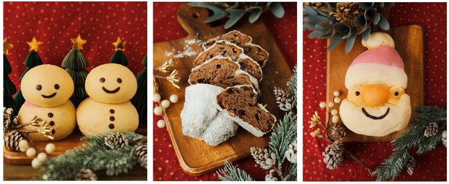 見てかわいい、食べて嬉しい、写真に撮りたくなる サンタとスノーマンのクリスマスパン登場！冬だけの本格チョコシュトーレンもクリスマス限定発売