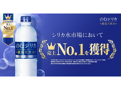 「のむシリカ」シリカ水市場でNo.1 三冠を獲得