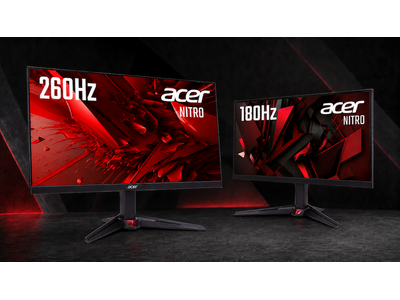 Acer、最大260Hz／180Hz対応のフルHDゲーミングモニター4機種を発売