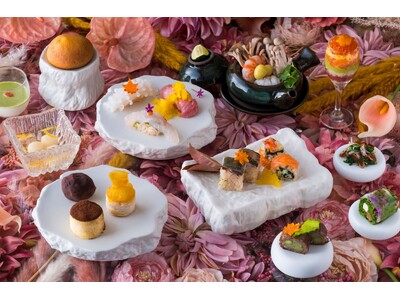 ヒルトン福岡シーホーク　アフタヌーンティー風寿司ランチ「花蓮（かれん）」木々が錦のように色鮮やかになる季...