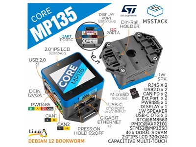 M5Stack社新製品、LinuxベースのIoT開発キット「M5Stack CoreMP135」をスイッチサイエンスウェブショップにて2024年5月8日より販売開始