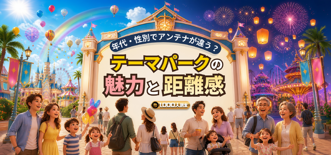 年代・性別でアンテナが違う？テーマパークの魅力と距離感｜1,000人調査