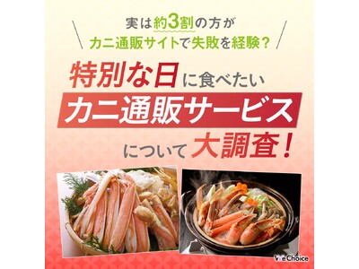 【実は約3割の方がカニ通販サイトで失敗を経験？】特別な日に食べたいカニ通販サービスについて大調査！