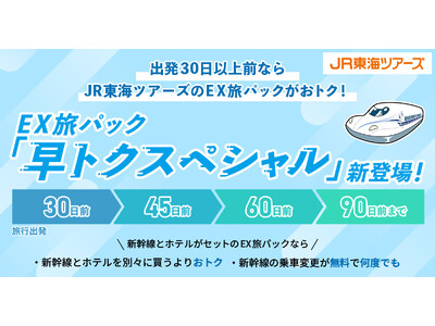 【新商品発売予告】３０日以上前の予約がグッとおトクに　ＥＸ旅パック「早トクスペシャル」９月１日新登場！！