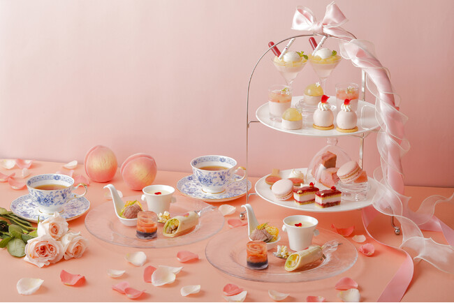 【琵琶湖マリオットホテル】桃とバラが織りなす、湖畔の夏を感じるアフタヌーンティー「Peach Afternoon Tea with Rose Aroma」を発売