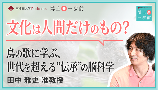 文化は人間だけのもの？ー鳥の歌に学ぶ、世代を超える