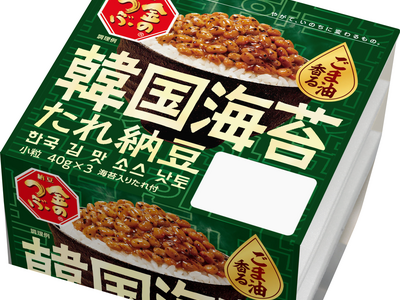 ご好評につき「金のつぶ ごま油香る韓国海苔たれ納豆」販売エリア拡大