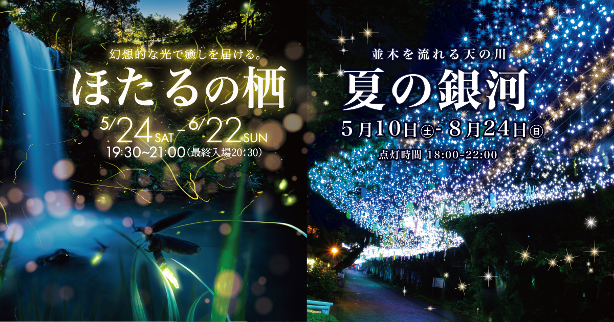 夏のはじまり、ほたると出会う夜。幻想的で癒しを届ける「ほたるの栖」開催決定！標高約300mの御殿場高原で涼しげな夏を感じる「夏の銀河」も同時開催！