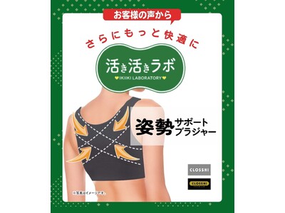 しまむら、「活き活きラボ」姿勢サポートブラジャーがリニューアル！お客様の声からさらに快適に進化し、2/4（水）新登場！