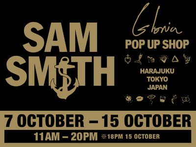 サム・スミス、「SAM SMITH “GLORIA POP UP SHOP HARAJUKU”」　10月...