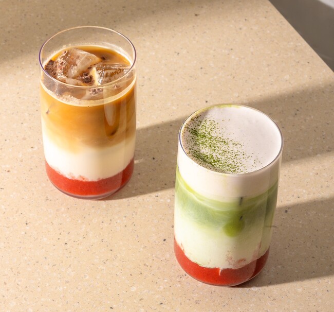 カフェ「Nicolai Bergmann NOMU」に、抹茶やストロベリー、桜を使った春の限定メニューが登場