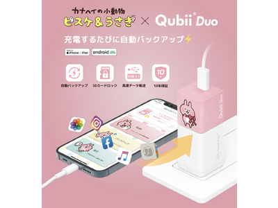 人気キャラクター【カナヘイの小動物】×充電するだけでスマホバックアップ【Qubii Duo】コラボ版発売決定！