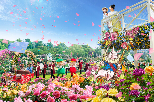 関東最大級のバラのテーマパーク1年で最もバラが咲き誇る　「トップ オブ ピーク」到来春イベント『パレット オブ カーニバル』開催