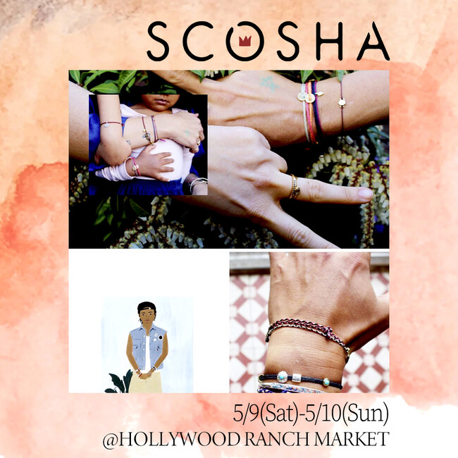 【SCOSHA】〈HOLLYWOOD RANCH MARKET〉にて、ブルックリン発のハンドメイドアクセサリーブランドによるPOP UP SHOPを開催（5/9-5/10）