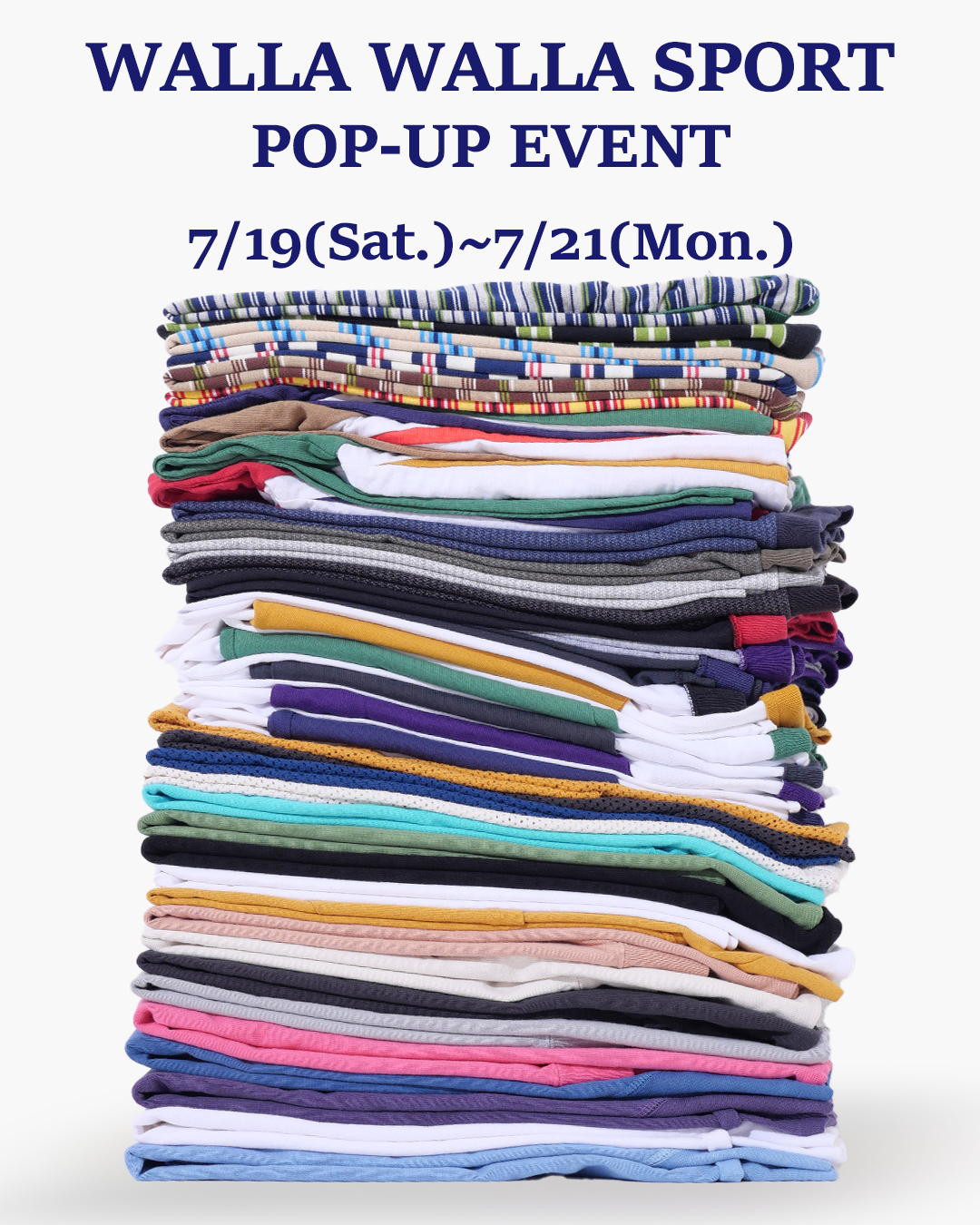 【HIGH! STANDARD】〈WALLA WALLA SPORT〉POP-UP イベントを開催！7月19日（金）～21日（月・祝）の3日間限定アイテムも登場