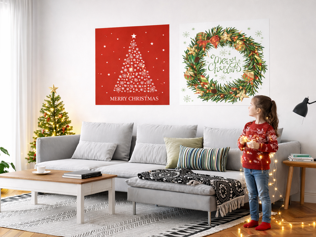 【期間限定50%OFFセール】今年のクリスマスは壁紙で特別な空間演出を。簡単に貼って剥がせる「Decol クリスマス壁紙コレクション」がお得に