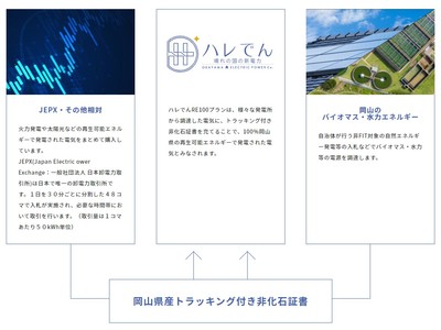 地域密着の新電力会社、岡山電力株式会社は、脱炭素社会を実現できる再生可能エネルギーを使ったRE100プランの販売を行います