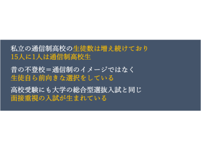 【ワオ高校・考察レポート】通信制高校と高校入試の最新事情　