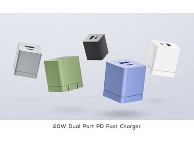 【DIGIFORCE】20W PD充電器に２ポート搭載の新バージョンが登場！シンプル＆コンパクトデザインの「20W Dual Port PD Fast Charger」が新発売。