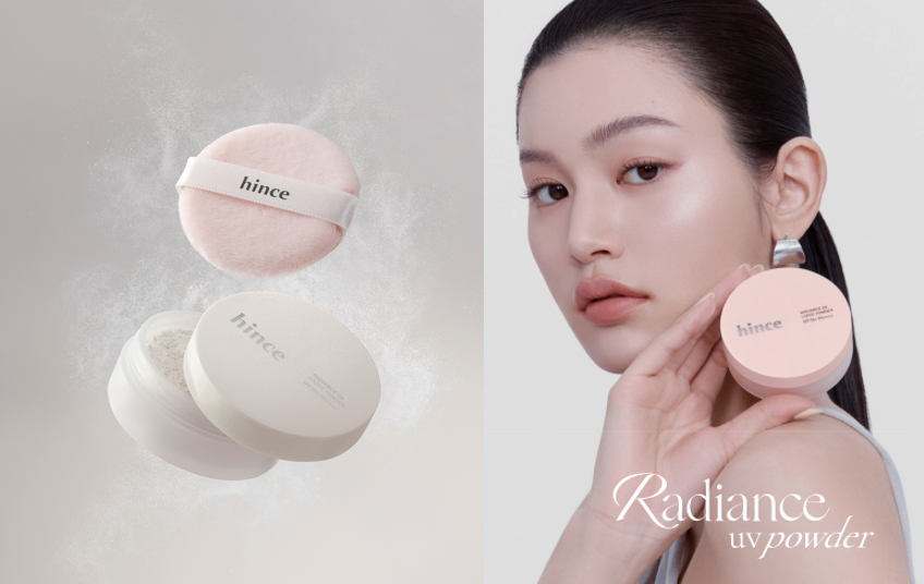 【hince】新作「ラディアンスUVルースパウダー」発売 SPF50  PA    、光で仕込む“ツヤ膜パウダー”誕生