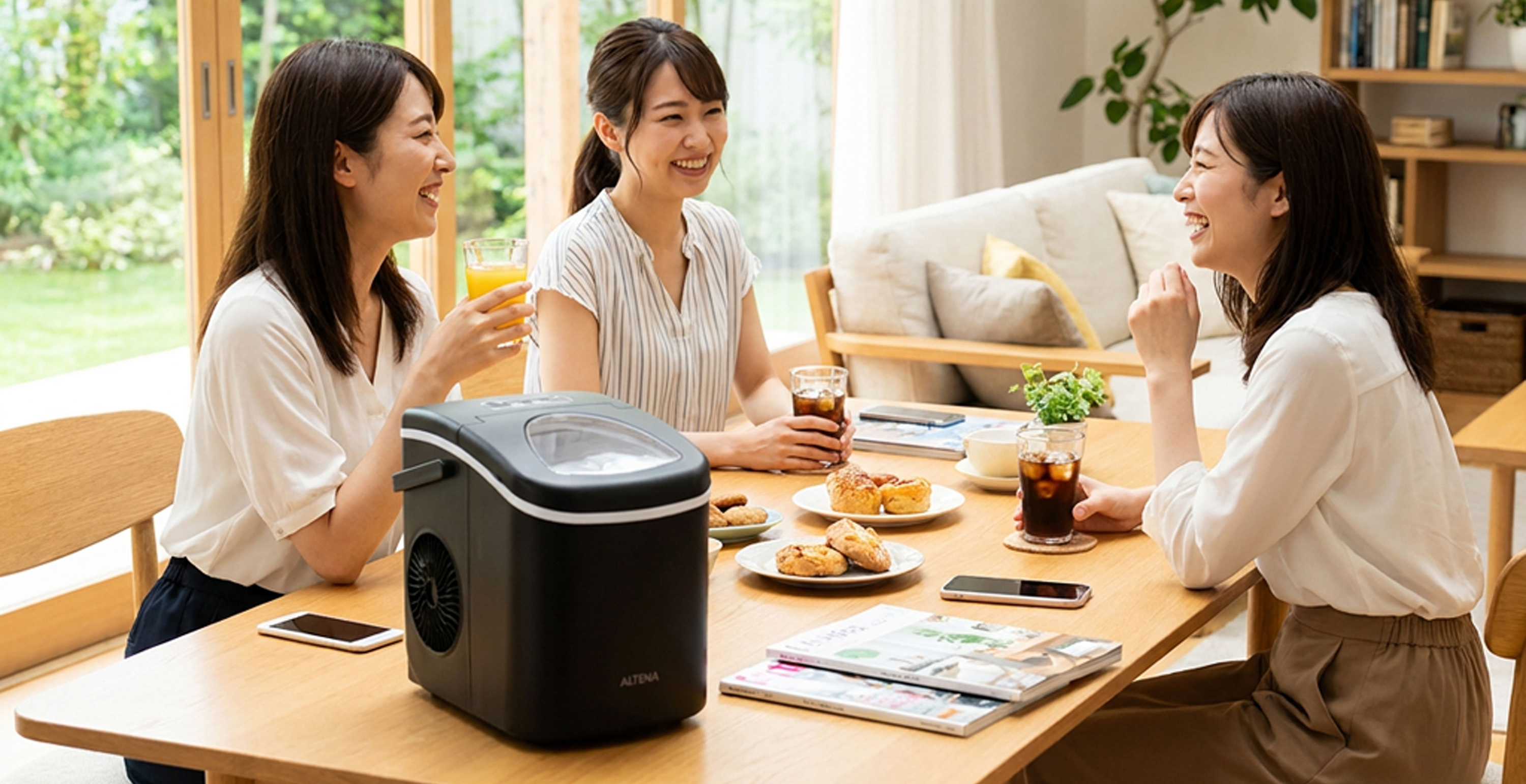 【猛暑・酷暑対策！】連日35℃超の暑さから家族を守る『ALTENA』高速製氷機シリーズがタイムセールで特別大幅値下げ！8/3発売『田舎暮らしの本』掲載の最新フラッグシップモデルも衝撃特価9,999円！