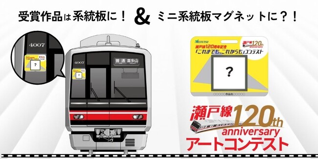 名鉄 瀬戸線120周年記念 参加者限定 記念系統板マグネット 120枚限定 名鉄 瀬戸線120周年記念 参加者限定 記念系統板マグネット 120枚