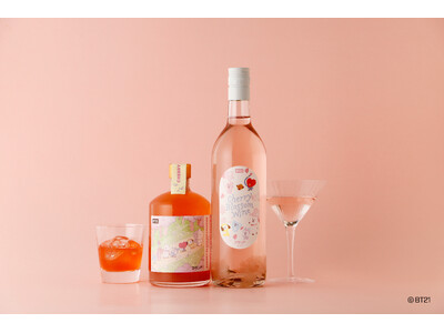 BT21とタイアップした「BT21 THE CRAFT DRINK SHOP」に限定ラベルの桜ワインと桜...