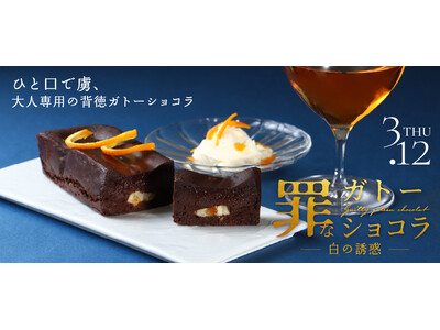 チーズとオレンジで背徳感をアップしたお酒に合うガトーショコラ「罪なガトーショコラ -白の誘惑-」を販売開始