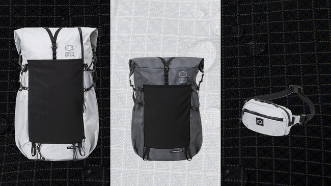 ZEROGRAM、大きな外部ポケットで柔軟に活用できる、ハイカー向け軽量ロールトップ型バックパック「LUNDY LT」シリーズを展開