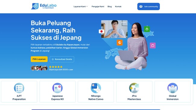 インドネシア人向け日本語教育サービス「EduLabo」、受講生150名を突破