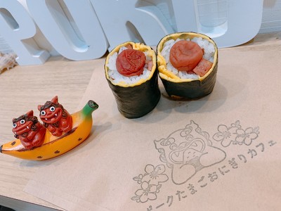 <豊島区池袋駅>日本代表応援企画『ポークたまごおにぎりカフェ池袋西口店 』日の丸ポークたまごおにぎりを販...